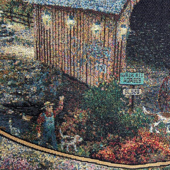 Thomas Kinkade Wall Hanging Tapestry Country Memories Song of Solomon Horses Rod - Picture 8 of 11